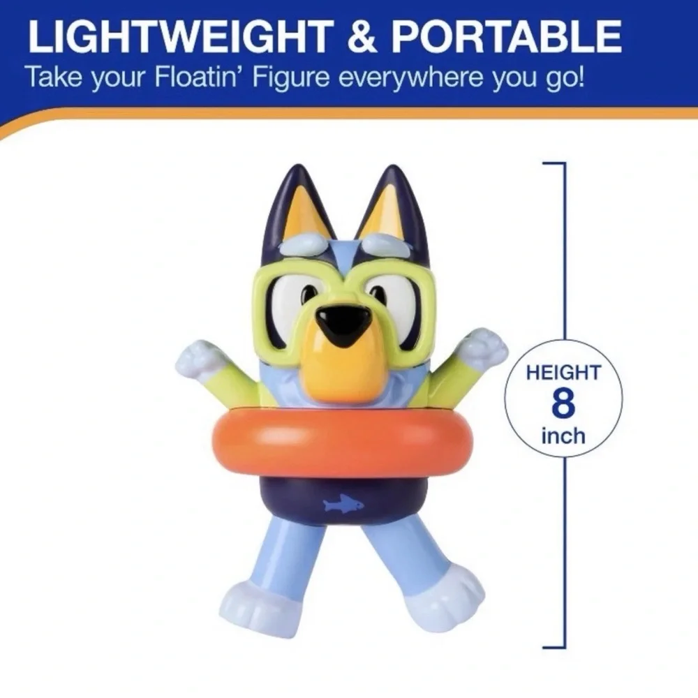 SwimWays Bluey Floatin' Figures - Blue and Orange Swim with Bluey! 😍 New in Box
